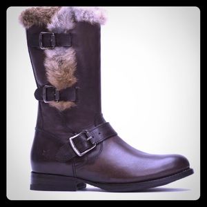 Jamie Luxe Moto Boot by FRYE in black